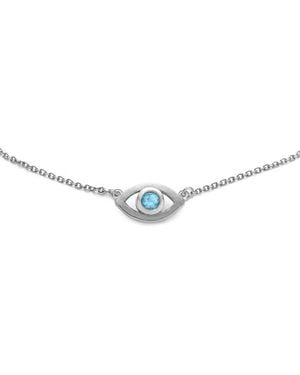 With Love Darling Topaz Eye Necklace - Blue