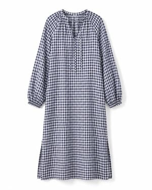 Mind Traveler Matilde Gingham Dress - Blue