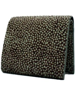 godi. Handmade Cow Hair-On-Hide Bifold Wallet – Deep Moss - Black