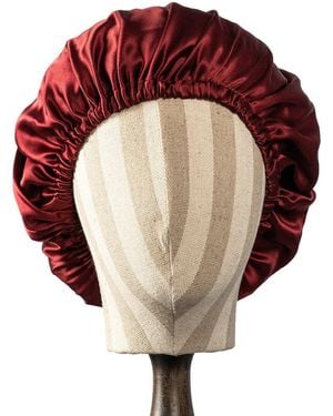 Soft Strokes Silk Pure Mulberry Silk Sangria Hair Bonnet - Red