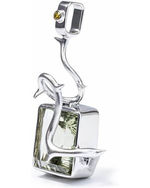 German Kabirski Tethra Singular Edition Pendant With Large Amethyst - White