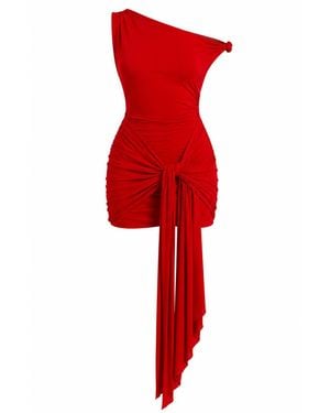 Maison De Gala Aurelia Crimson Mini Dress - Red