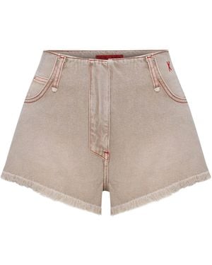 Pcfg Neutrals Pure Cotton Faded Super Mini Short - Brown