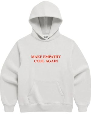 Dont Eat the Homies Make Empathy Cool Again Hoodie Lunar Rock - Grey