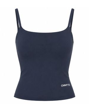 Cmmttd Soft Form Strappy Mid Tank - Blue