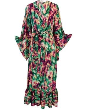 Jennafer Grace Janys Scarf Sleeve Kimono - Green