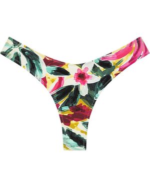 Montce Isla Floral Lulu Zig-Zag Stitch Bikini Bottom - Blue