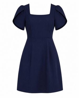 Girl In Mind Reeve Square Neck Mini Dress - Blue