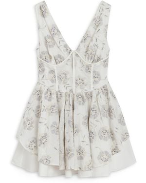 Nocturne Corset Look Broderie Mini Dress - White