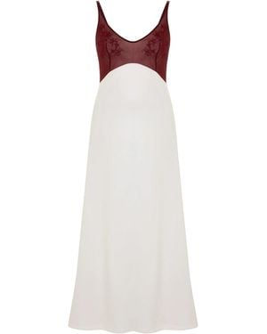 Pcfg The Broderie Anglaise Edit Embroidered Floral Midi Dress - White