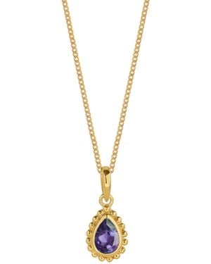 Charlotte's Web Jewellery February Birthstone Necklace - Metallic