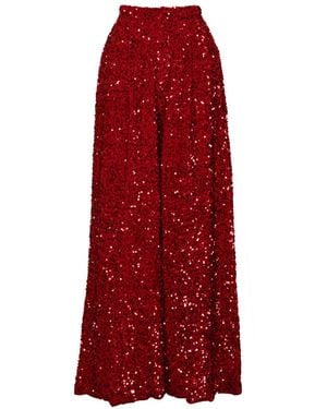 Ofuure Liza Sequin Pants - Red