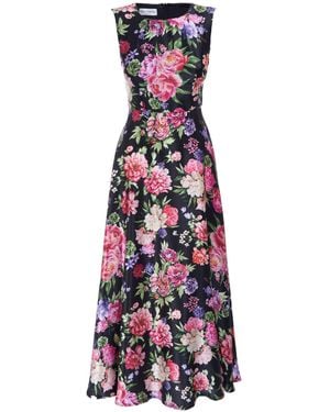 Sofia Tsereteli Floral Print Evening Dress - Purple