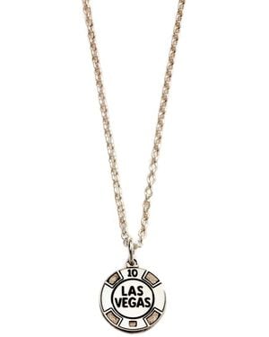 Posh Totty Designs Sterling Las Vegas Chip Dinky Charm Necklace - Metallic