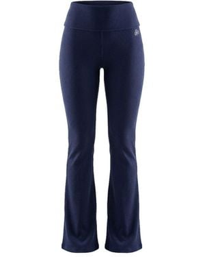 Be Athletica Essential Everyday Foldover Flare Trousers - Blue