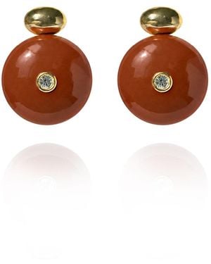 Saule Label Paloma Earrings - Brown