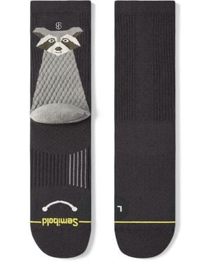 Semibold Merino Wool Hiking Crew Socks Scrubby Raccoon - Green