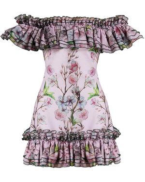 Nur Karaata Coral Whisper Dress - Pink