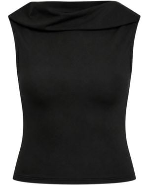 OW Collection Selma Open Back Top - Black