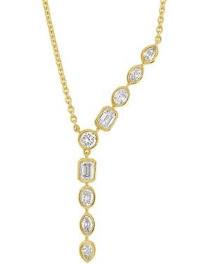 Artisan 14K Multi Shape Diamond Drop Necklace - Metallic