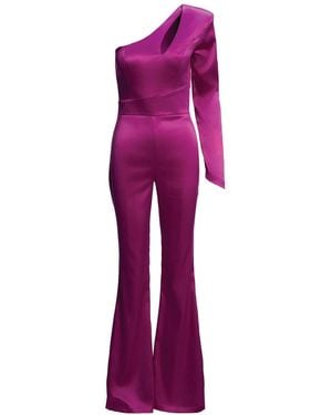 BLUZAT Jumpsuit With Cut-Out - Purple