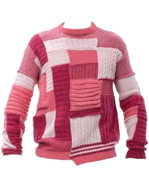 Maison Bogomil Chunky Patchwork Jumper - Pink