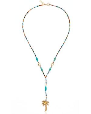 Jaredjamin Bora Palm Pendant Y-Necklace - Metallic