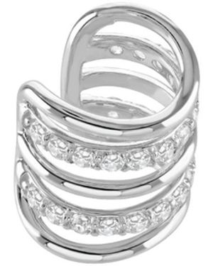 Lucy Quartermaine Melody Ear Cuff With Topaz - White