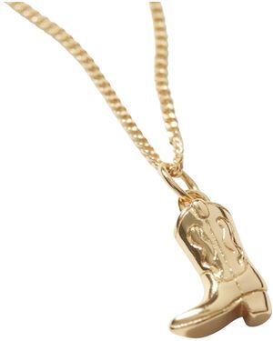 Muru Cowboy Boot Necklace - Metallic