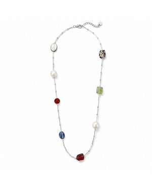 Ormiro Summer Spritz Multi-Stone Necklace - White