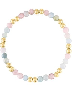 Olivia Le Morganite Golden Bead Bracelet - Metallic