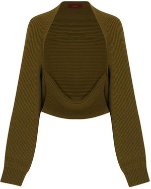 CALLAITE Pure Cashmere Choou Icon Shrug - Green