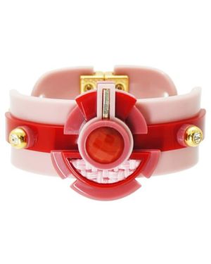 Gissa Bicalho Acrylic Handmade Bracelet Buriti - Red