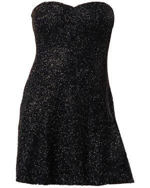 Self-Adore Midnight Hand-Beaded Embellished Mini Dress - Black