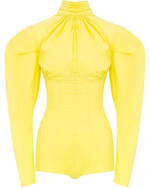 Serotoninn Corset Body - Yellow