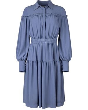 Ellie Makir Cobalt Flare Dress - Blue