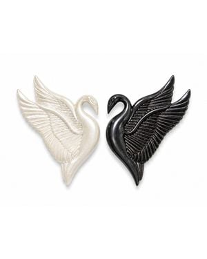 The Pink Reef Mismatch Pearl Swan - Black