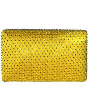 Simitri Swizzle Fishnet Clutch - Yellow