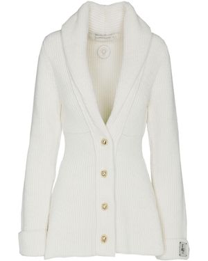 The Extreme Collection Neutrals Ecru English Stitch Slim-Fit Tailored Jacket - White