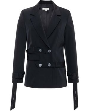 SÉLONE Juni Double-Breasted Blazer - Blue