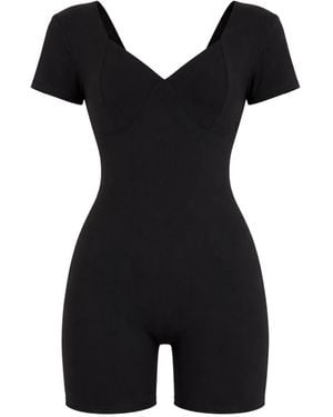 Loom Archives Day Flow Open Back Unitard - Black