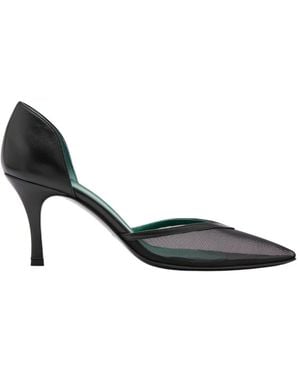 Florrie London Cate D'Orsay Mesh & Leather 75Mm Pump - Black