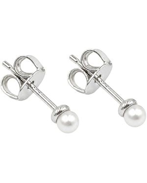 Cier Pearl Stud Earrings - Metallic