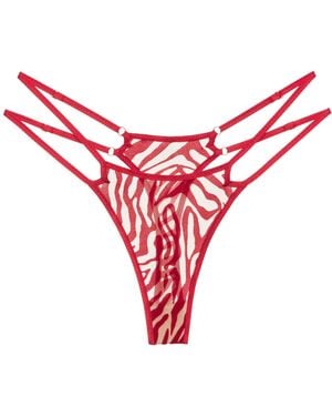 Perilla Lingerie Kylie Straps Thong - Red