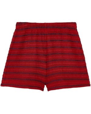 Thisisu Collection Solea Striped Knit Beachwear Shorts - Red