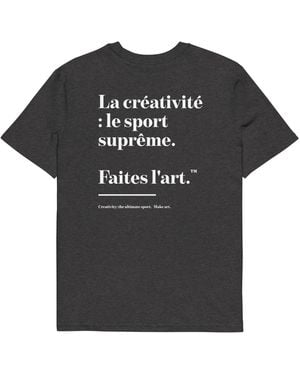 Anchor and Crew Heather Make Art Creative Standard Organic Cotton T-Shirt - Black
