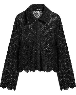 Nocturne Lace Sheer Jacket - Black