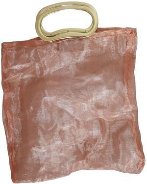 Romer Millinery Copper Mesh Mini Tote Clutch - Brown