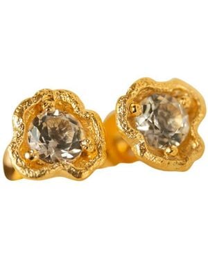 Claire Hill Designs Topaz Lichen Stud Earrings - Metallic