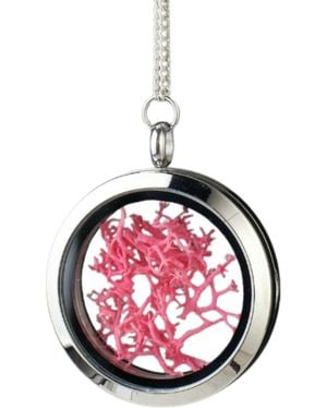 My Little Nature Handmade Moss Necklace – Nature-Inspired Jewellery With Real Preserved Moss - Pink